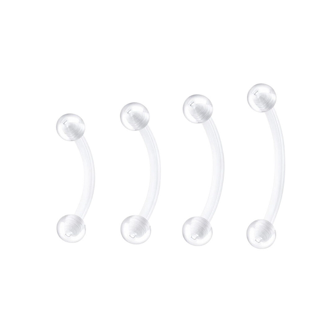 Piercing Ceja Bola Silicona Transparente